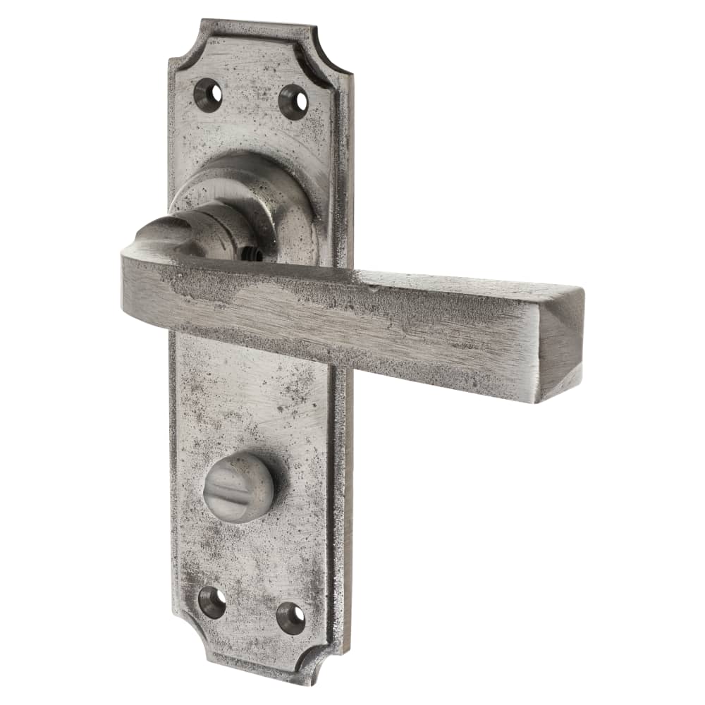 Olde Forge York Bathroom Door Handle - 152 x 48mm - Polished Iron 
