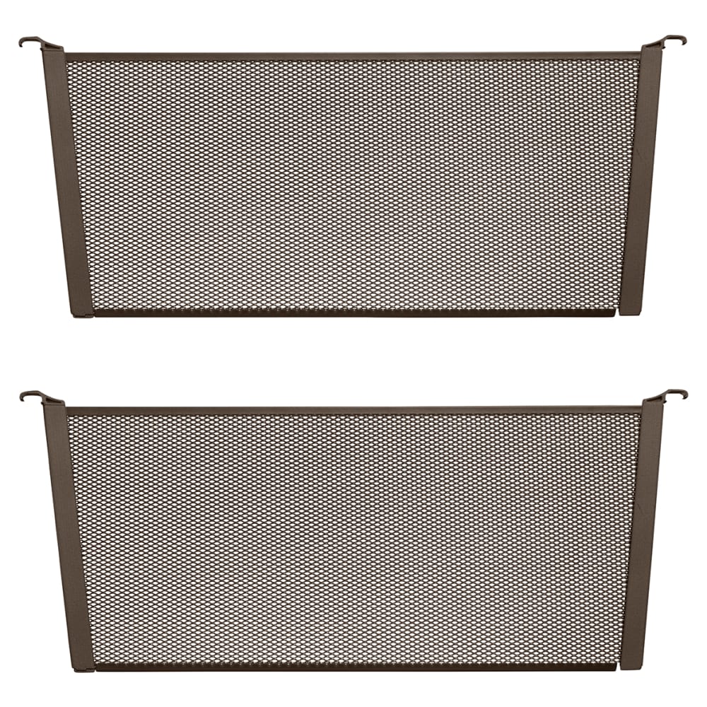 elfa Top Track System - Click In Medium Mesh Drawer Dividers - 431 x 180mm - Graphite - Pack of 2
