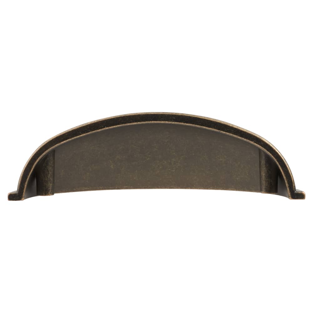 Altro Millard Cabinet Cup Handle - 76mm Centres - Antique Brass