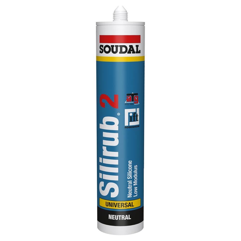 Soudal Silirub 2 Neutral Silicone Sealant - 300ml - Grey