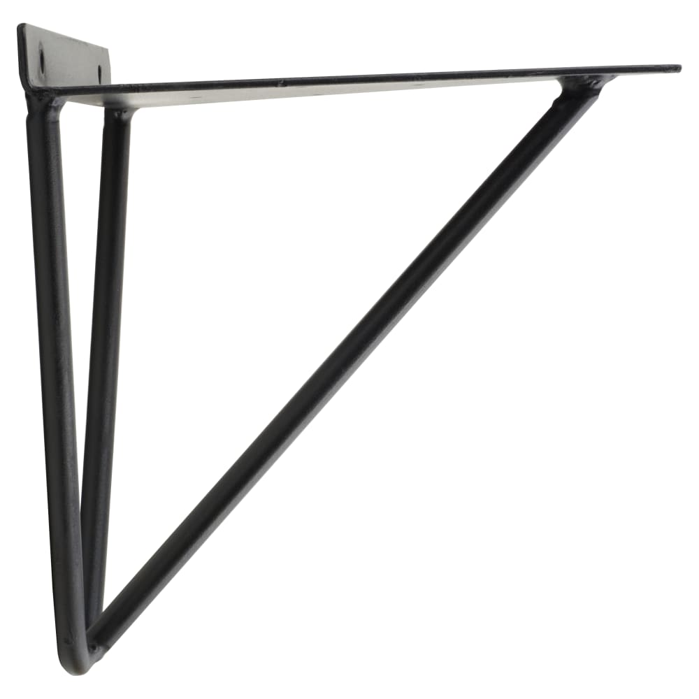 Altro Hairpin Shelf Bracket - 160 x 170mm - Black - Pair