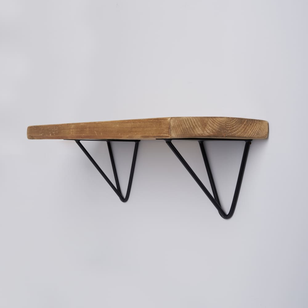 Altro Hairpin Shelf Bracket - 160 x 170mm - Black - Pair
