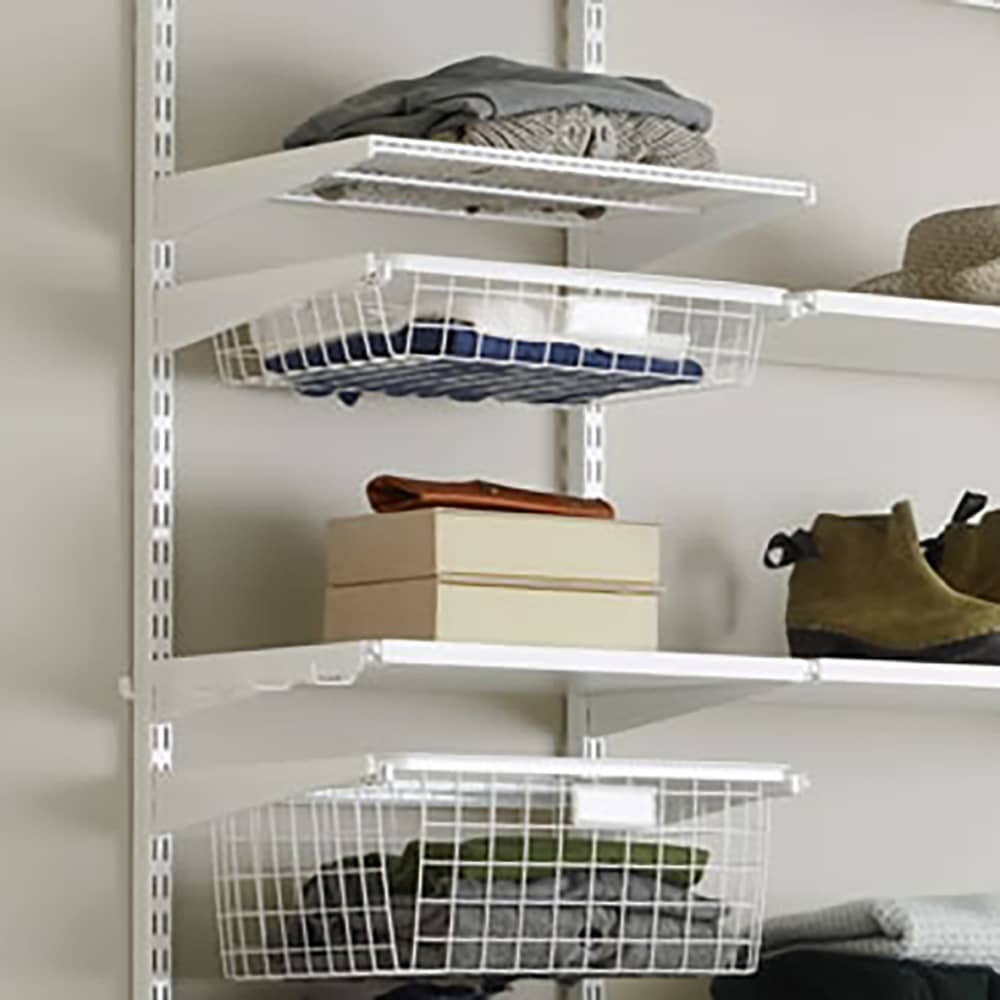 elfa Top Track System - Click In White Edged Melamine Board/Shelf - 605 x 503 x 20mm - White