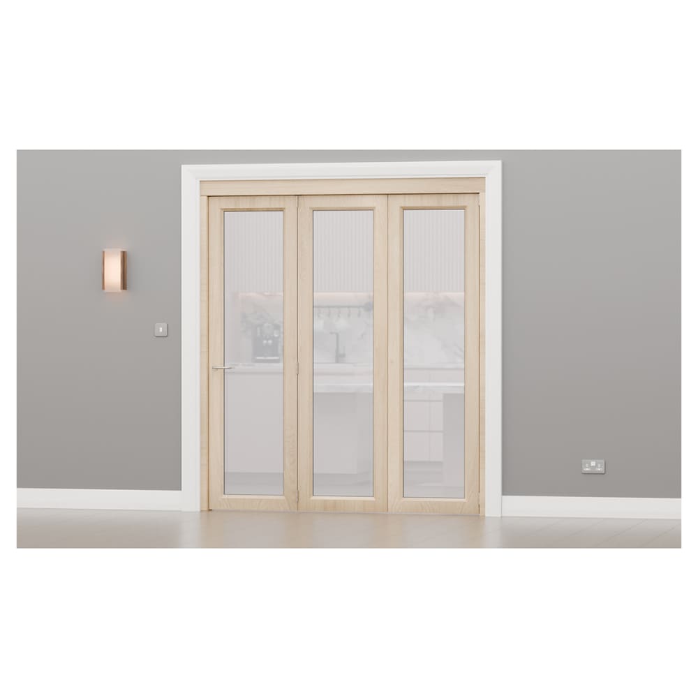 Brio Interfold 35F Bi-Folding Door Kit - 2500mm Track - 2 + 1 Door - Satin Stainless Steel