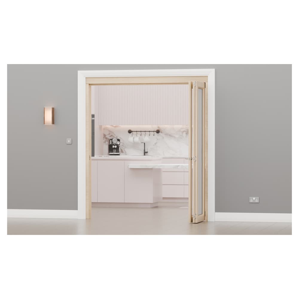 Brio Interfold 35F Bi-Folding Door Kit - 2500mm Track - 2 + 1 Door - Satin Stainless Steel