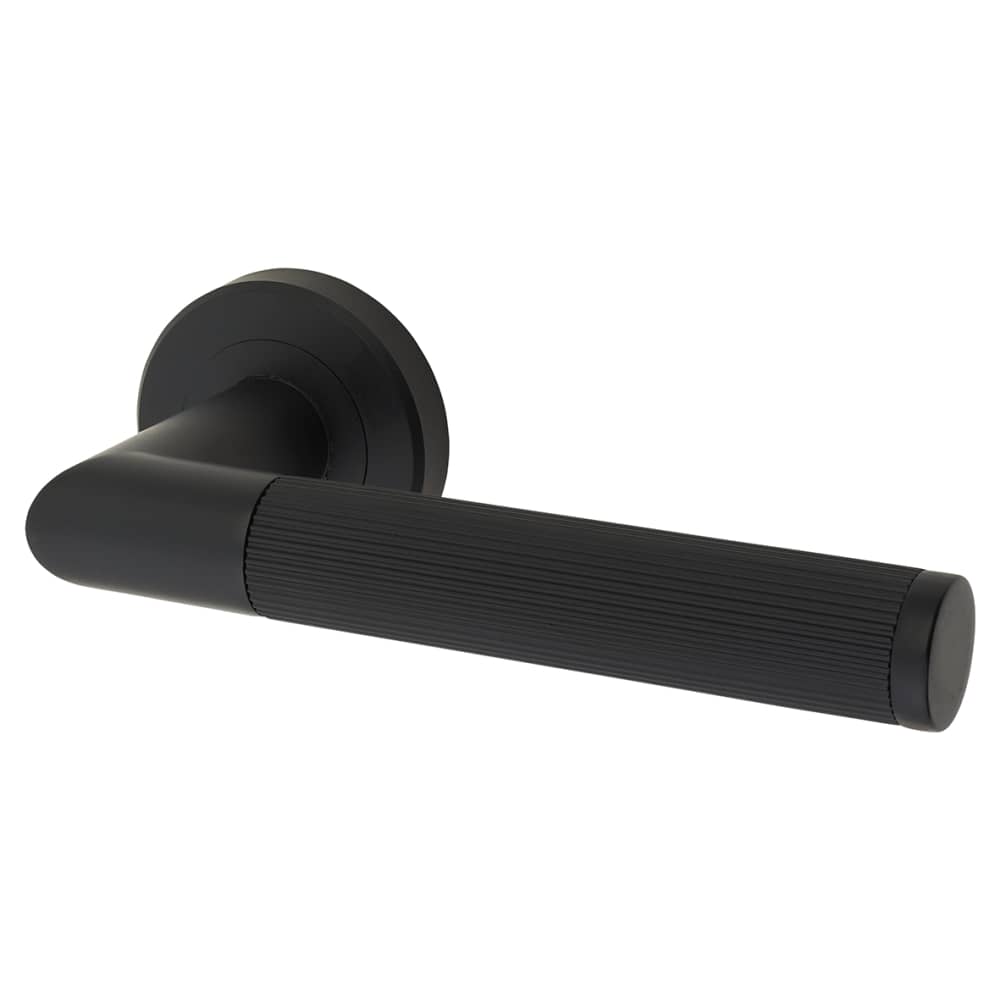 Serozzetta by Carlisle Brass Trend Lines Door Handle Rose - Matt Black