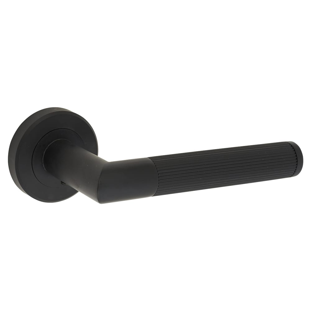 Serozzetta by Carlisle Brass Trend Lines Door Handle Rose - Matt Black