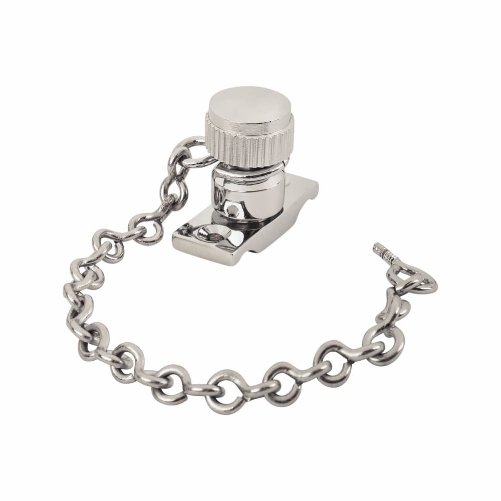 Altro Acorn Sash Window Stop on Chain - 32 x 13mm - Polished Chrome
