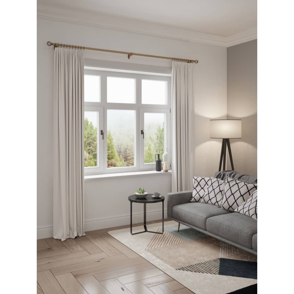Rothley 25mm Cage Orb Curtain Pole Finial - Antique Brass - Pack of 2