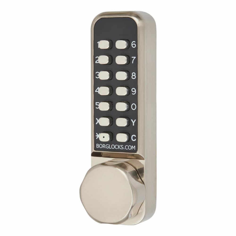 Borg BL2501 Easicode Pro Push Button Code Lock and Latch - Holdback Option - Stainless Steel