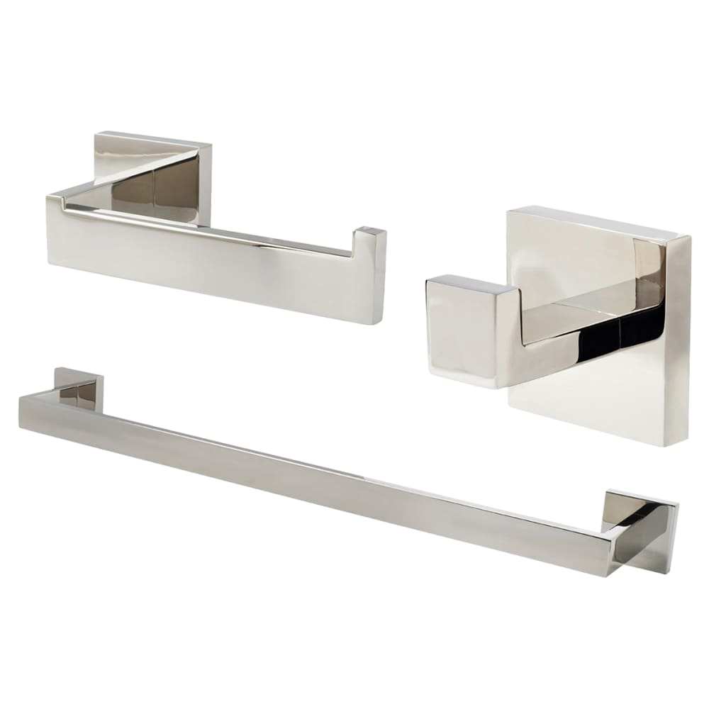 Altro Modern Bathroom Set - Polished Stainless Steel