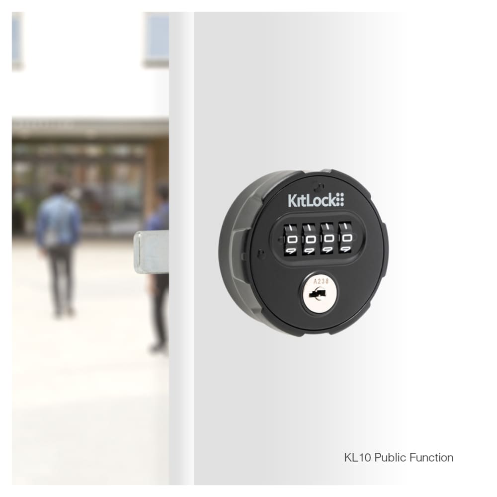 Codelocks Kitlock KL10 Combination Locker and Cabinet Lock - Public - Black