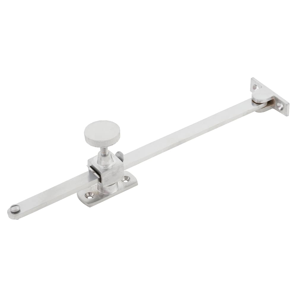 Touchpoint Budget Adjustable Screw Down Locking Casement Window Stay - 10"/250mm Length - Sat Chrome