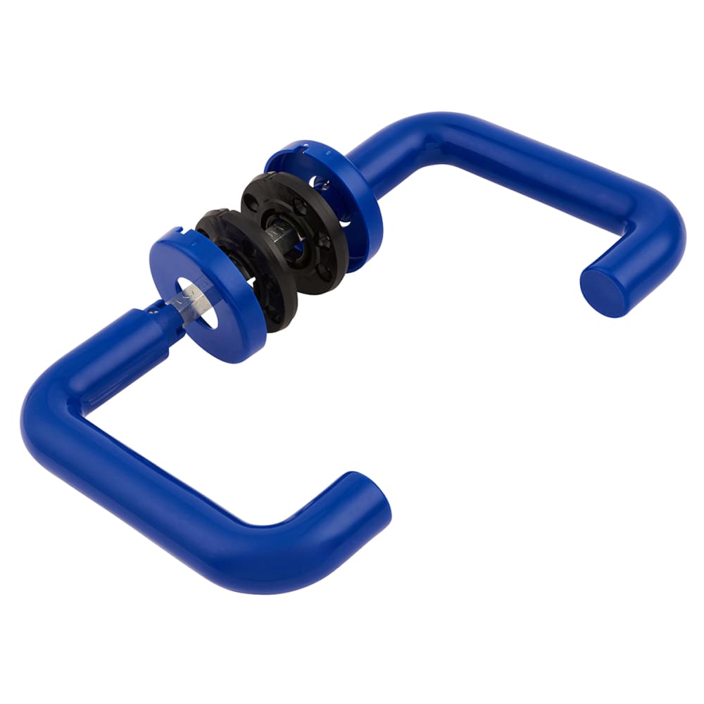 Hoppe Paris AR600/20 Nylon Steel Core Safety Door Handle on Rose - Cobalt Blue