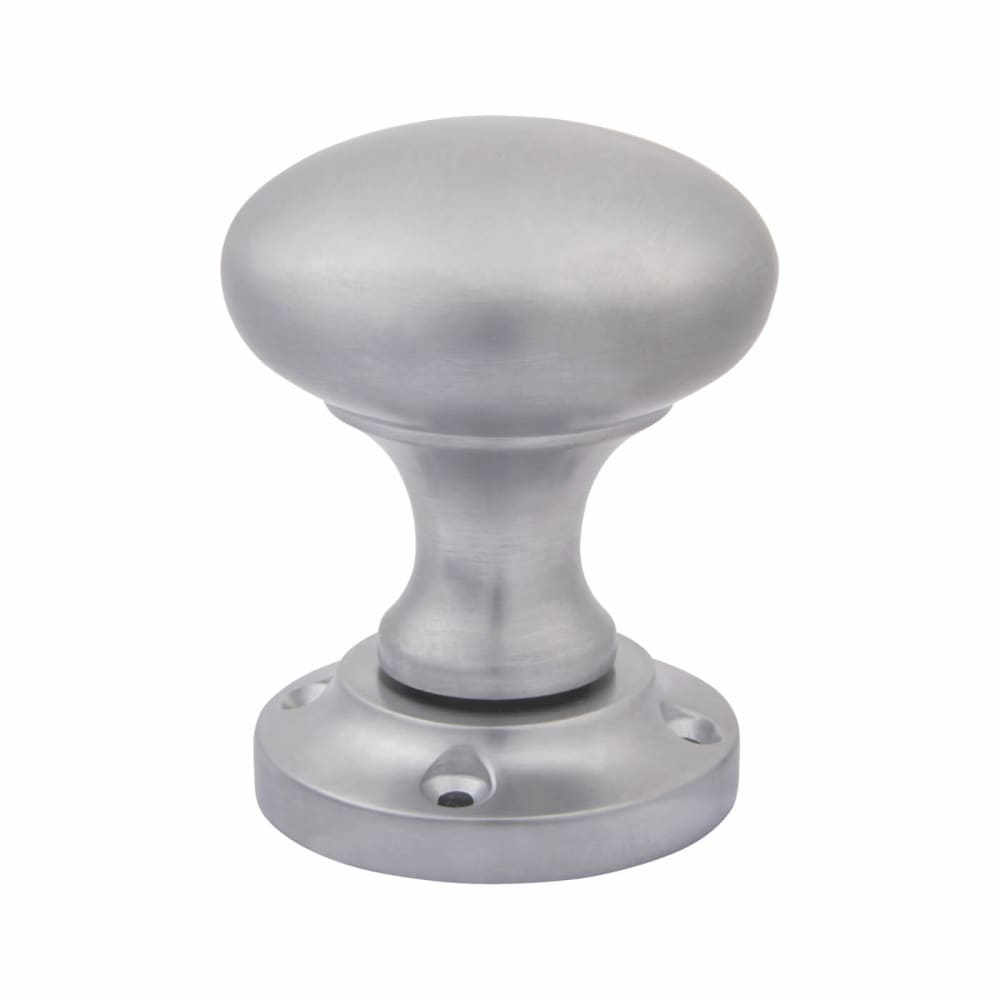Altro Round Rim Door Knob - 57mm Rose Diameter - Satin Chrome 