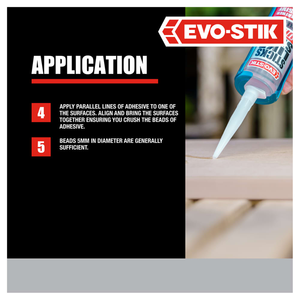 Evo-Stik Sticks Like Sh*t Turbo - Solvent Free - 290ml - Clear