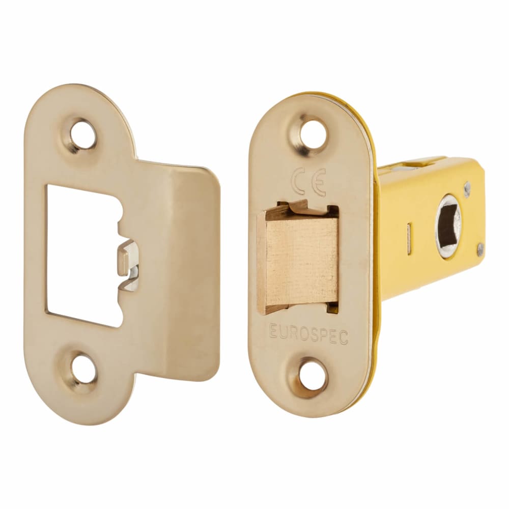 Altro Heavy Duty Tubular Latch - 65mm Case - 44mm Backset - Radius - PVD Brass