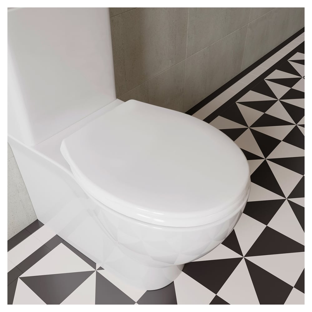 Croydex Constance Flexi-Fix Soft Close Toilet Seat - White