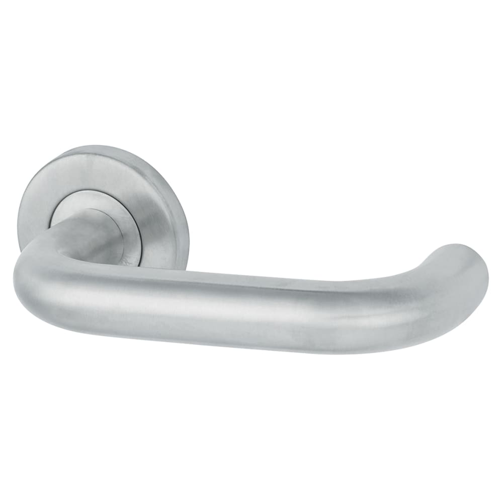 Altro 19mm Return to Door Handle on Rose - Satin Stainless Steel