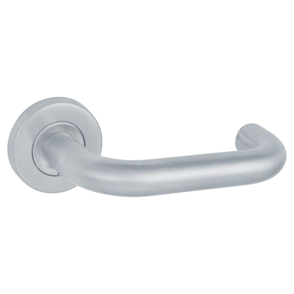 Altro 19mm Return to Door Handle on Rose - Satin Stainless Steel