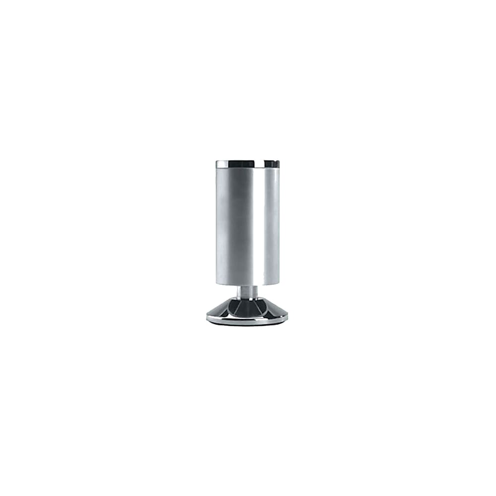 Rothley Designer Round Adjustable Cabinet Furniture Leg - 120-125mm - Satin Aluminium