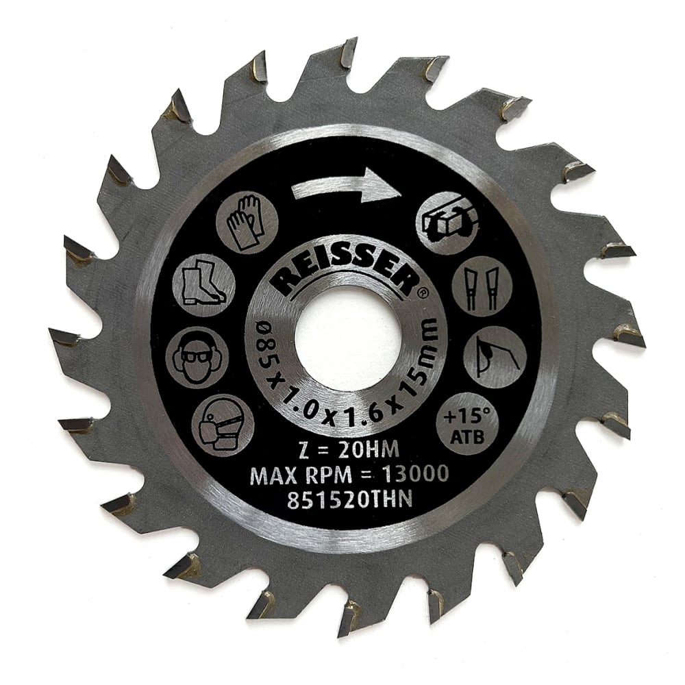 Reisser TCT Circular Saw Blade - 85 x 15mm - 20T - Wood - Thin Kerf