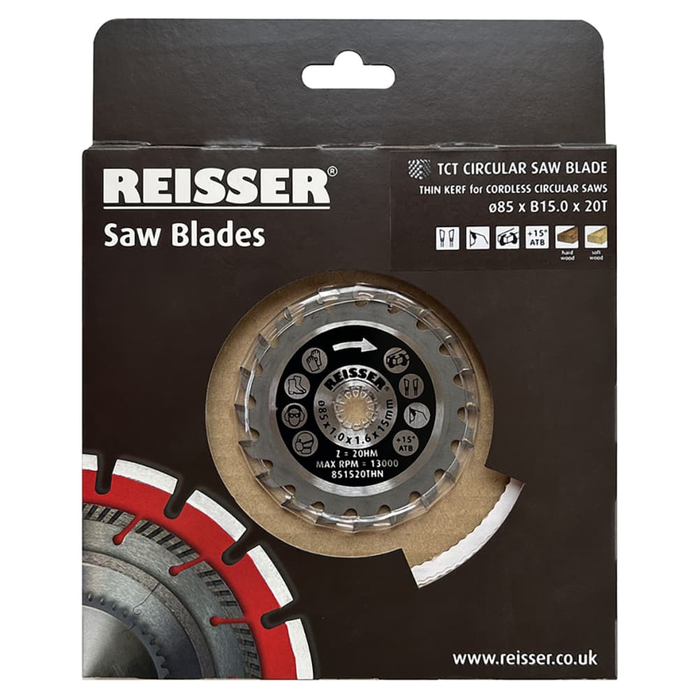 Reisser TCT Circular Saw Blade - 85 x 15mm - 20T - Wood - Thin Kerf