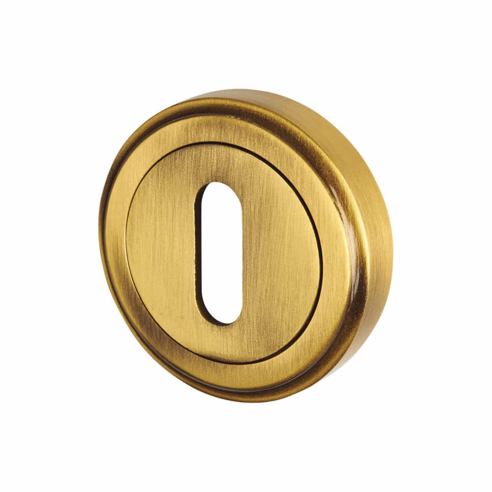 Heritage Brass by M Marcus Escutcheon - 48 x 48mm - Keyhole - Antique Brass