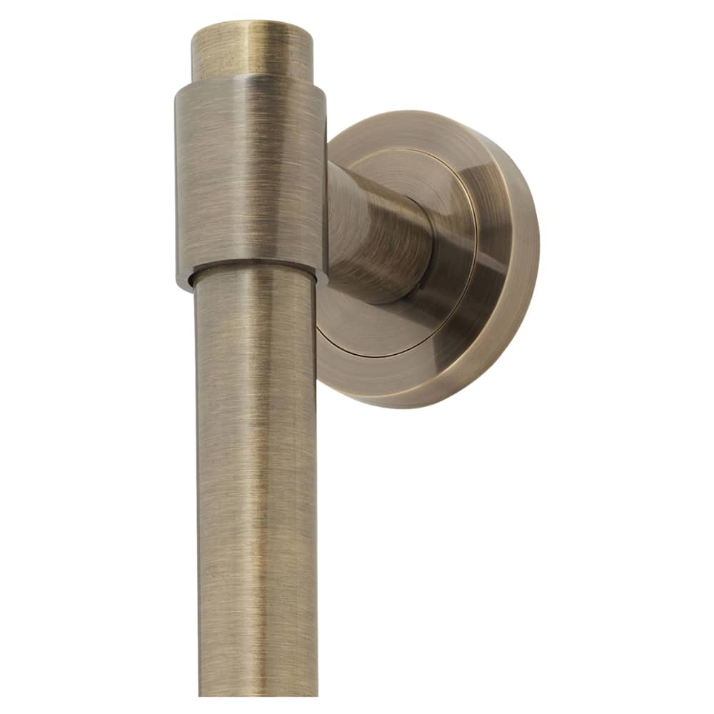Altro T-Bar Door Pull Handle on Rose - Screw Fix - 300mm Centres - Antique Brass