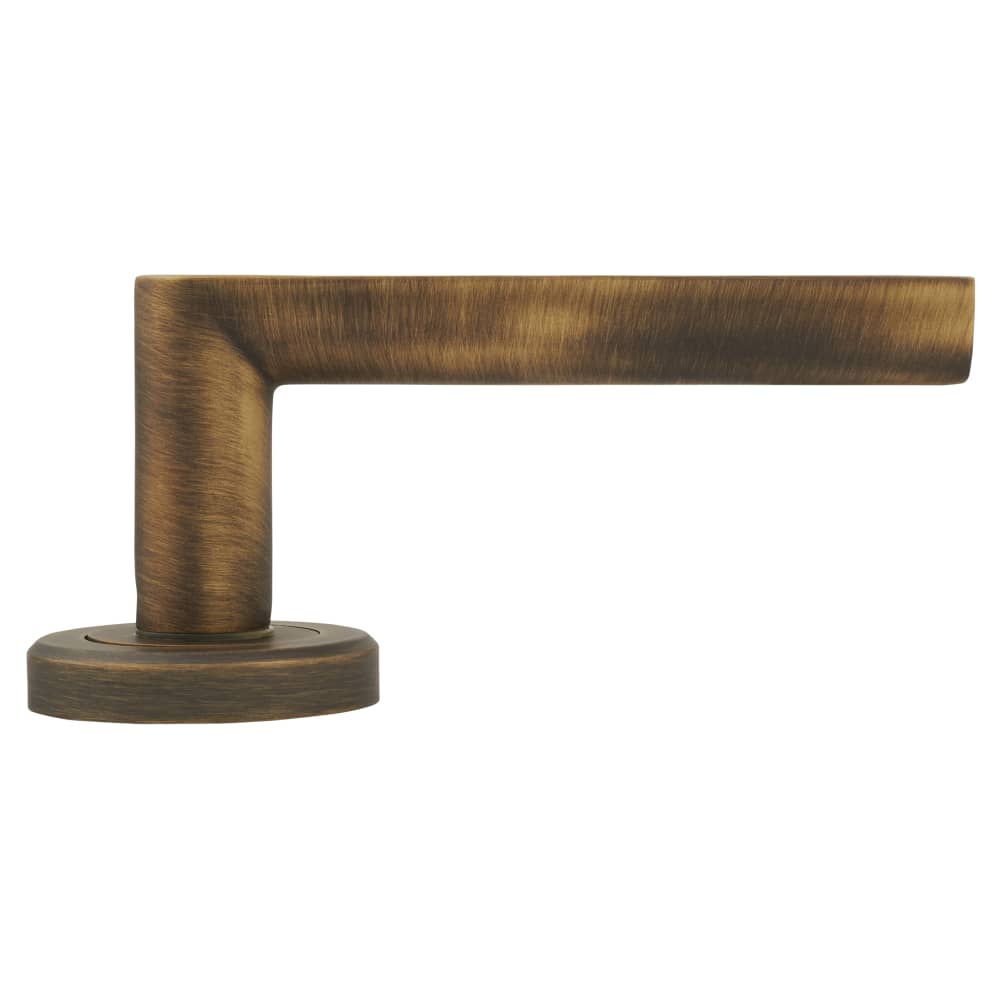 Serozzetta by Carlisle Brass Edge Door Handle on Rose - Antique Brass