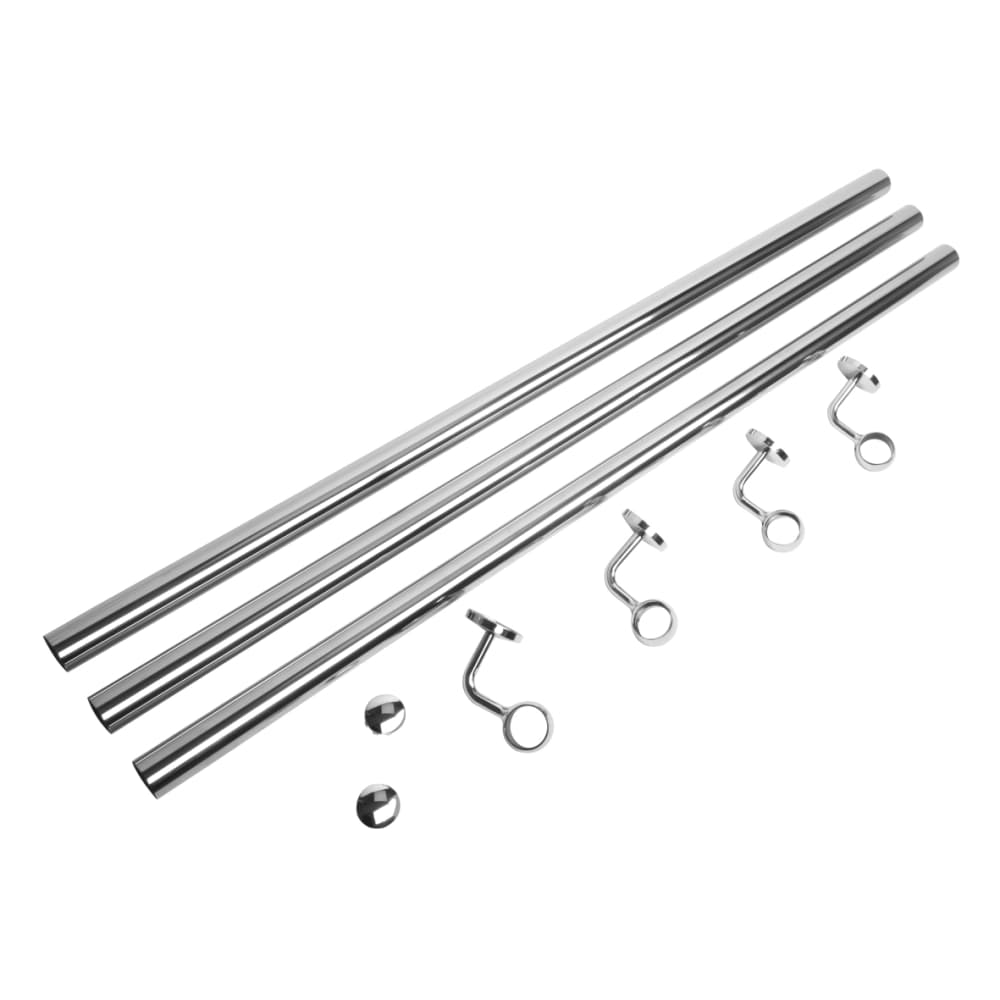 Rothley 40mm Complete Handrail Kit - 3600mm Length - Polished Chrome
