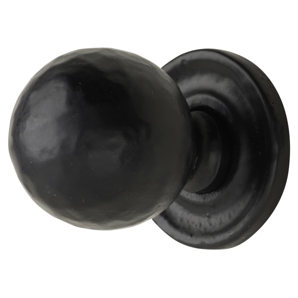 Olde Forge Ball Cabinet Knob - 32mm Diameter - Antique Black Iron