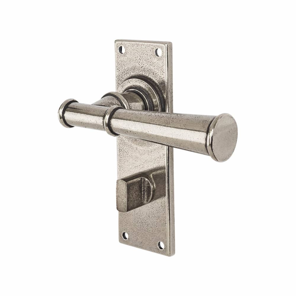 Finesse Danbury Door Handle - Bathroom Set- Pewter | IronmongeryDirect ...
