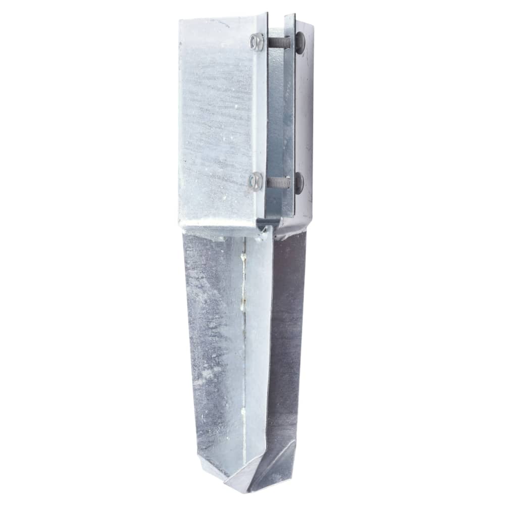 TIMCO Concrete In Fence Post Shoe - Bolt Secure - 75 x 75mm - Galvanised
