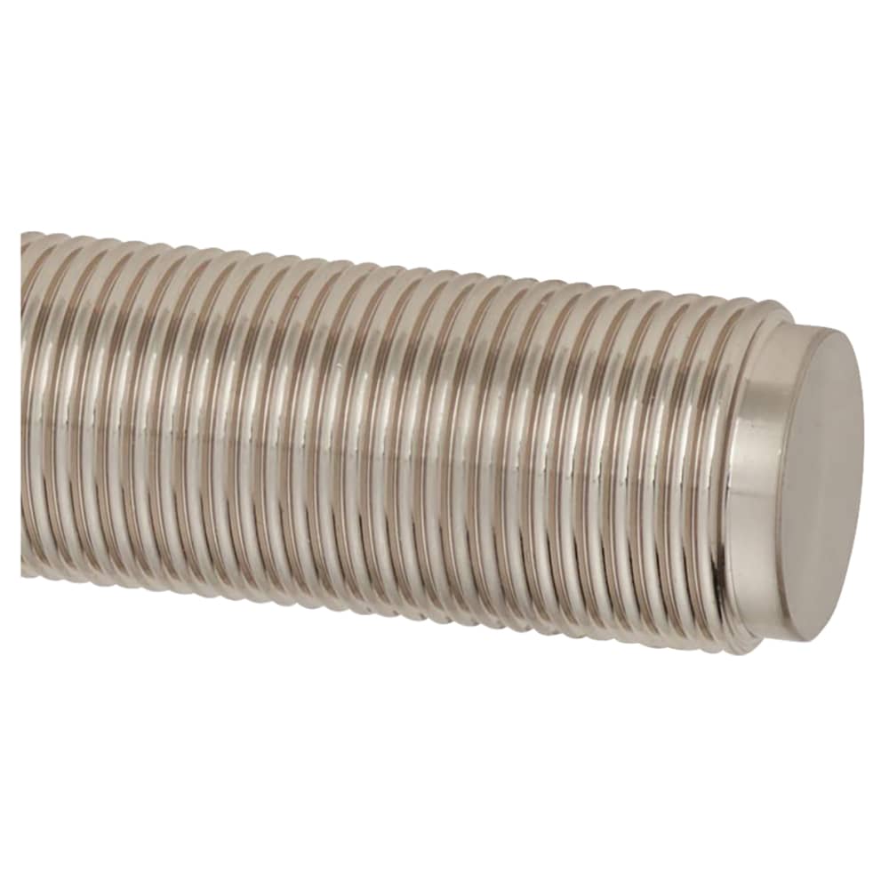 Altro Lily Reeded Door Handle on Rose - Satin Nickel 
