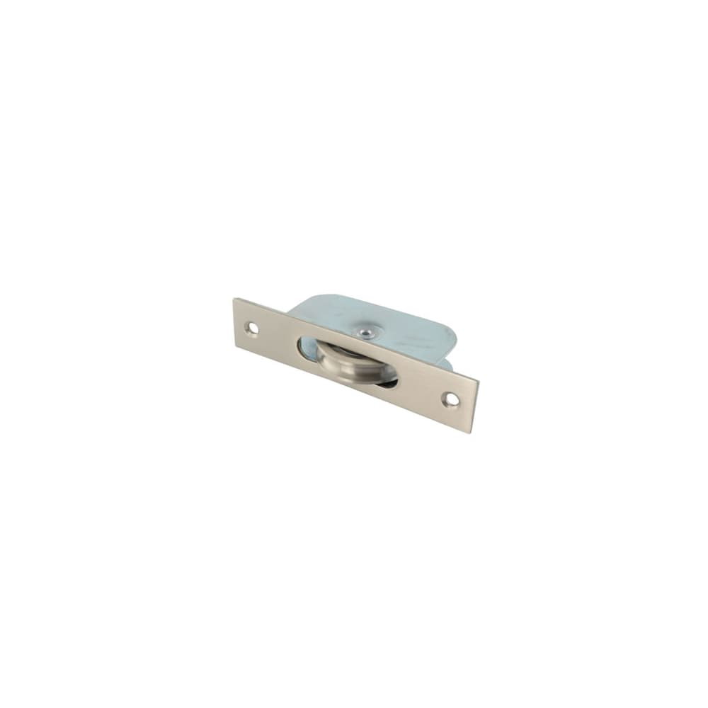 Altro Square Ball Bearing Sash Window Pulley - 44mm Curved Metal Wheel - Satin Nickel 