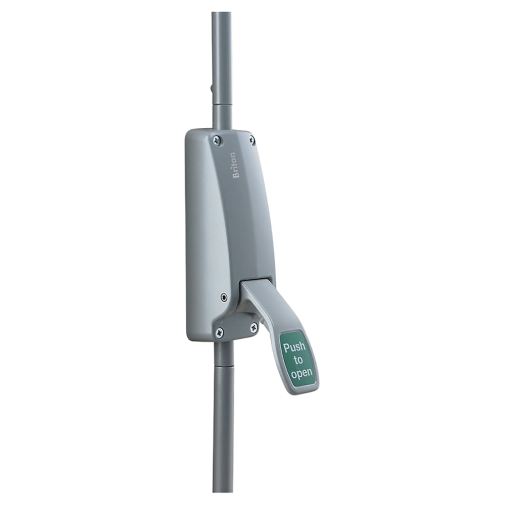 Briton 372 Push Pad Bolt - Timber Door - Silver