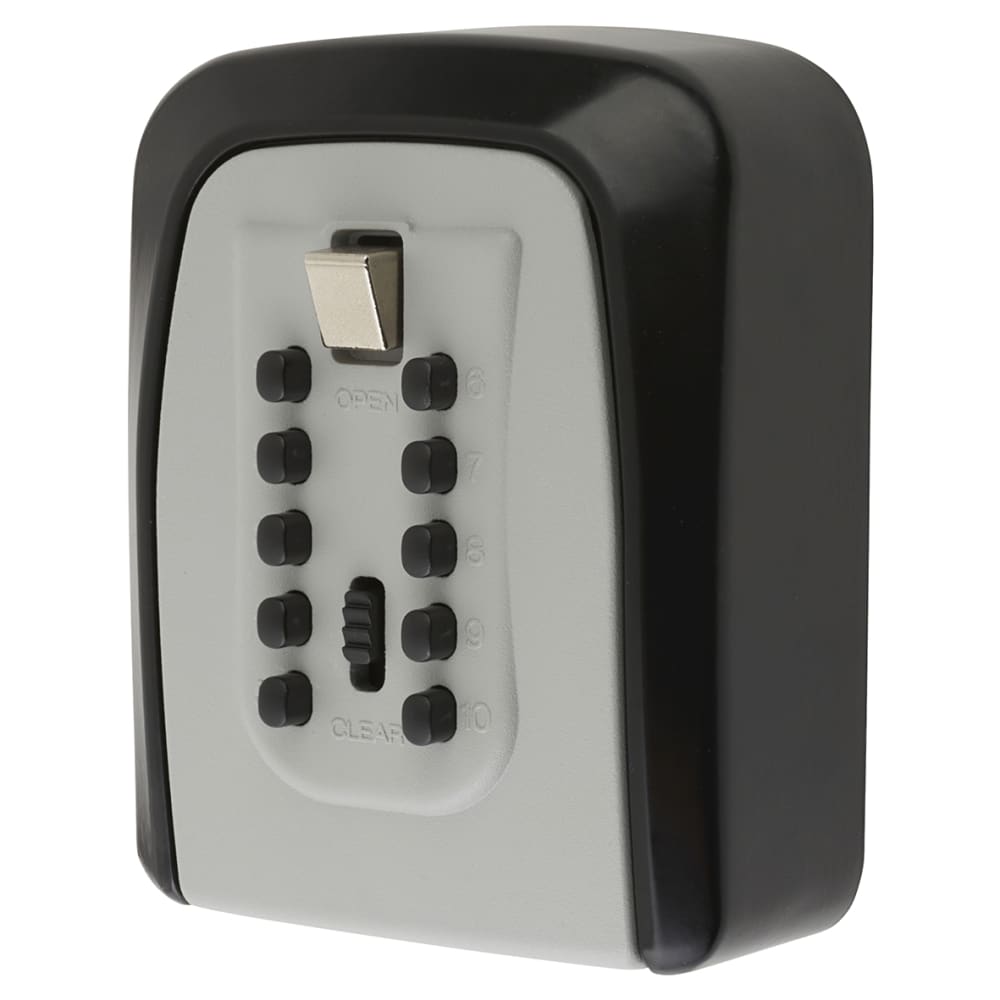 Altro Lock Push Button Key Safe - 115 x 95 x 40mm - Black 