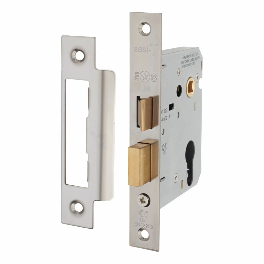 Touchpoint Contract Euro Profile Sashlock - 76mm Case - 57mm Backset - Polished Nickel 