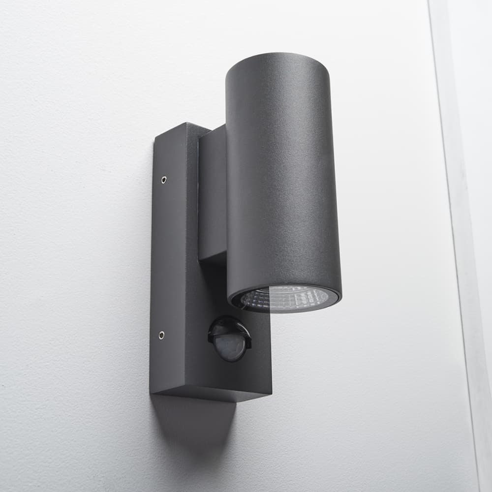 Hampstead 3W LED Outdoor Up & Down Wall Light with PIR - IP54 - 3000K ...