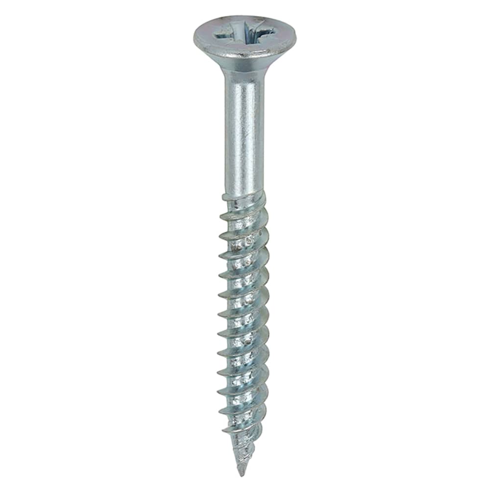 TIMCO Twin Threaded Pozi Countersunk Wood Screws - 8 x 1 1/2" - Zinc Plated - Pack of 200
