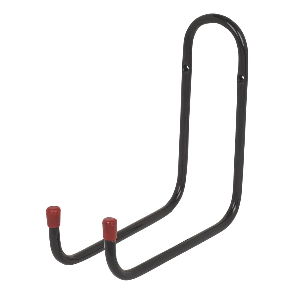 Rothley Tubular Garage and Shed Double Storage Hook - 220mm Depth - Black & Red