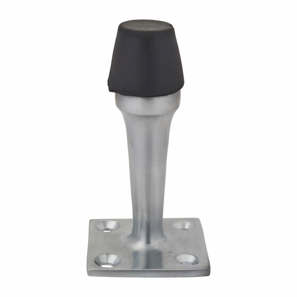 Altro Square Base Projection Door Stop - 70mm Projection - Satin Chrome