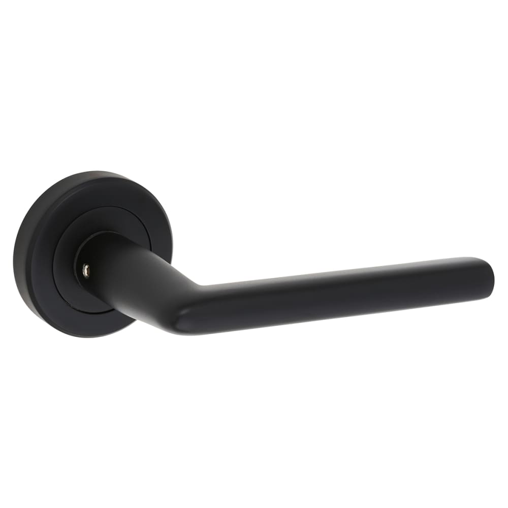 Serozzetta by Carlisle Brass Dieci Door Handle on Rose - Matt Black