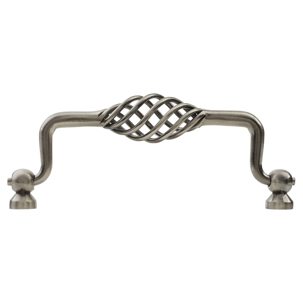 Olde Forge Cage Cabinet Drop Handle - 128mm Centres - Polished Steel