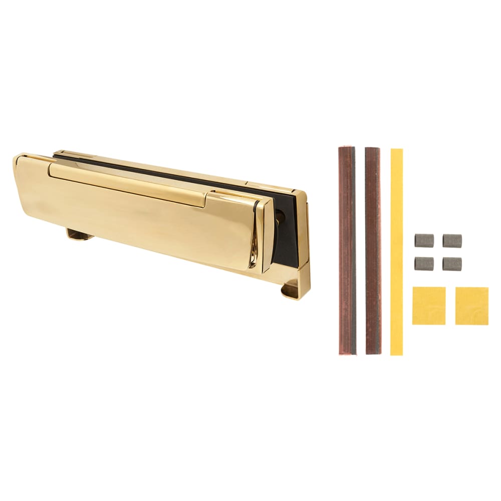 Arrone AR708FHS Fire Rated TS008 Security Letter Plate - 310 x 21mm - Polished Brass