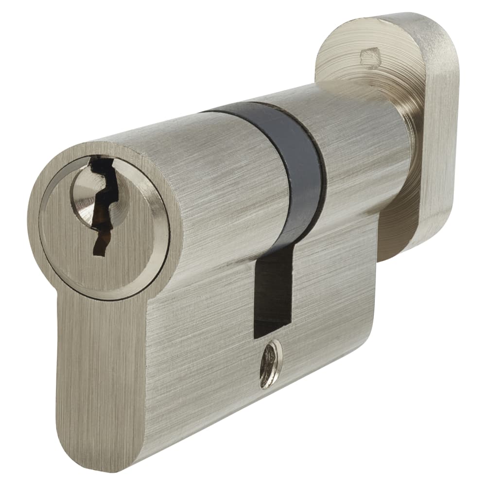 Touchpoint 5 Pin 60mm Euro Thumbturn Cylinder - 30mm Turn + 30mm - Pol Nickel - Keyed to Differ