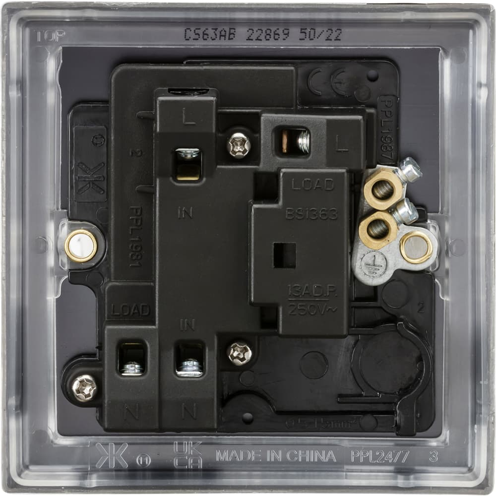 Despatch Spur Knightsbridge 13A 1 Gang Switched Fused Spur - Antique Brass ...