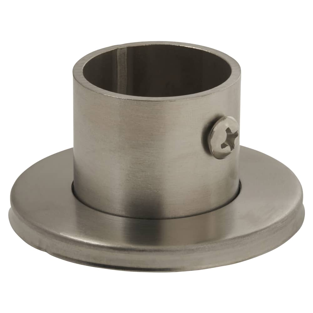 Rothley 25mm Tube Hanging Rail End Socket - Brushed Stainless Steel