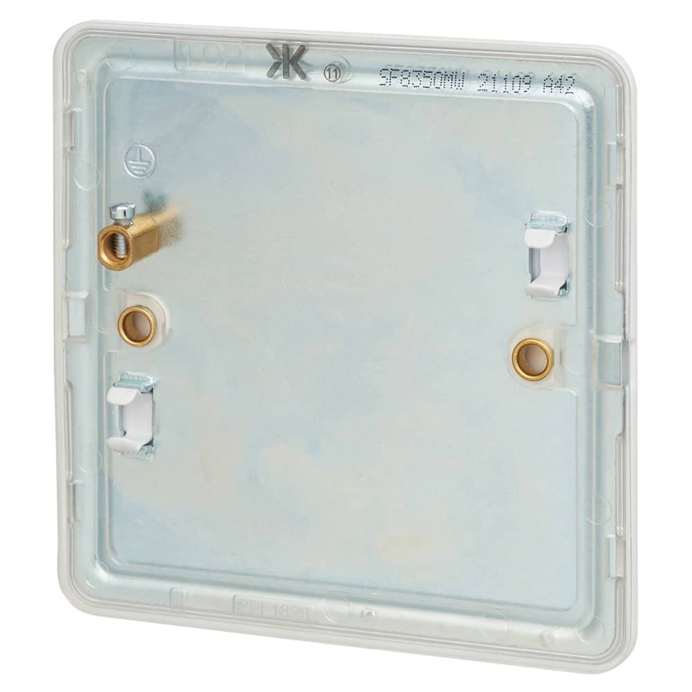 Knightsbridge 1 Gang Blank Plate - Matt White